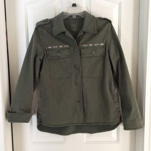 Gap army green jean jacket